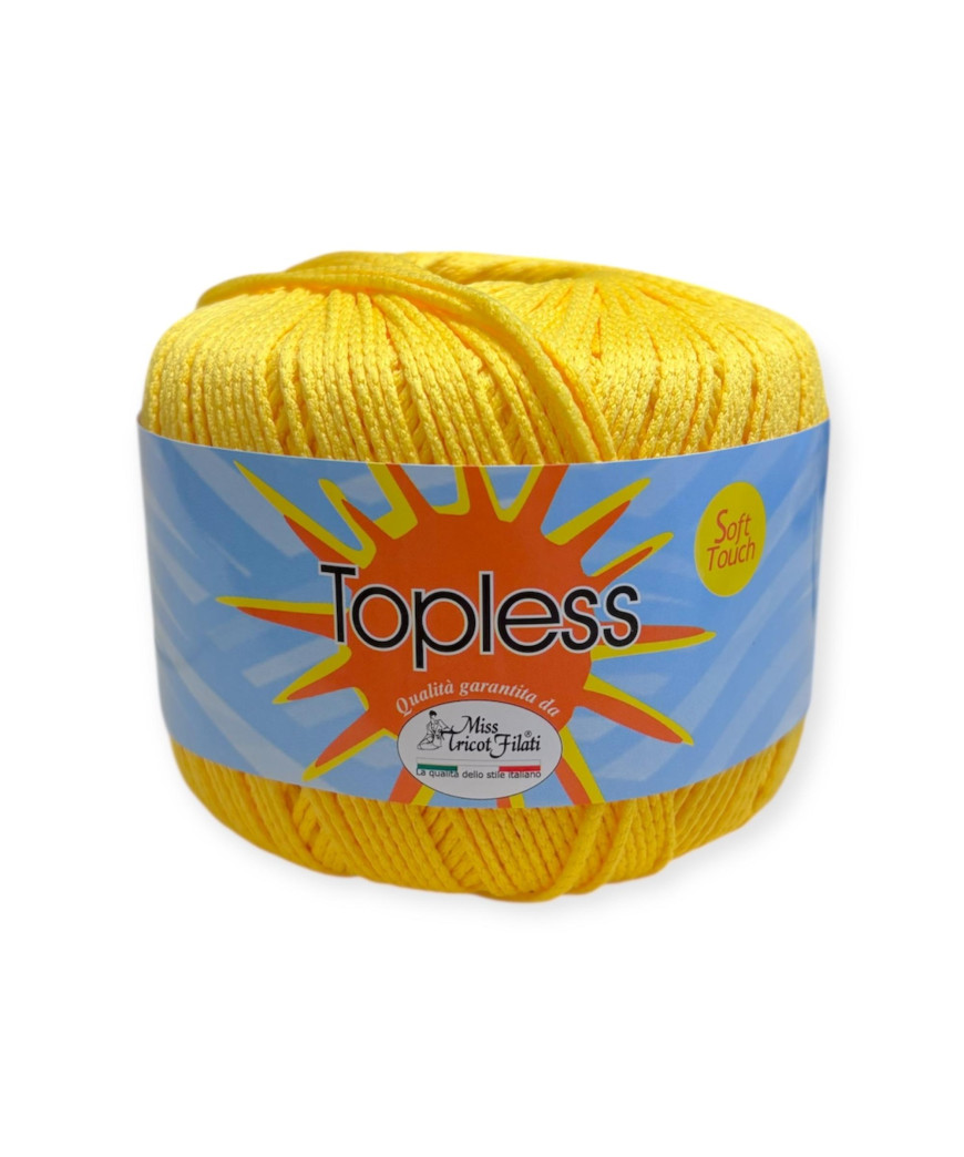Gomitoli per bikini, pareo TOPLESS 50gr. GIALLO