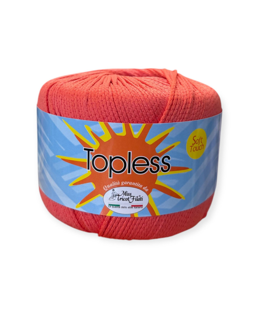 Gomitoli per bikini, pareo TOPLESS 50gr. SALMONE