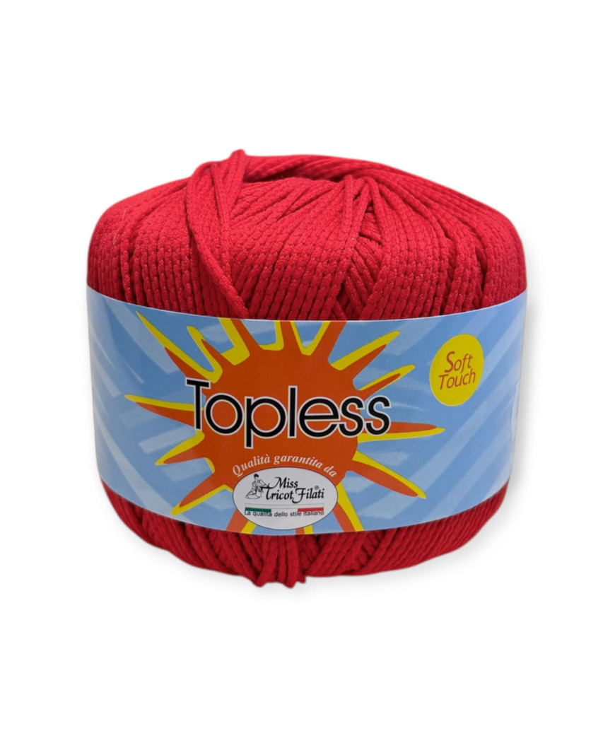 Gomitoli per bikini, pareo TOPLESS 50gr. ROSSO
