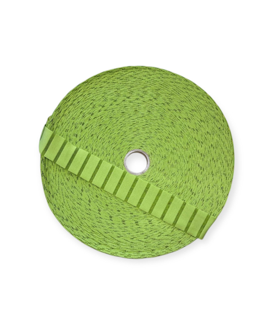 Dischi di fettuccia per borse 500gr. cotone VERDE RIGATO