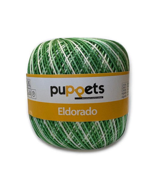 Gomitolo cotone ELDORADO 50gr. VERDE SFUMATO n°124