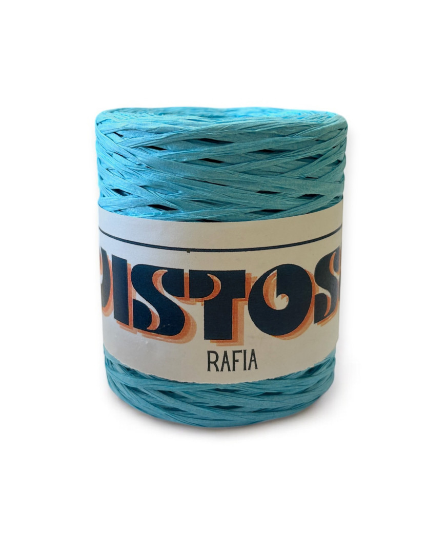 Rafia VISTOSA naturale 200gr. AZZURRO