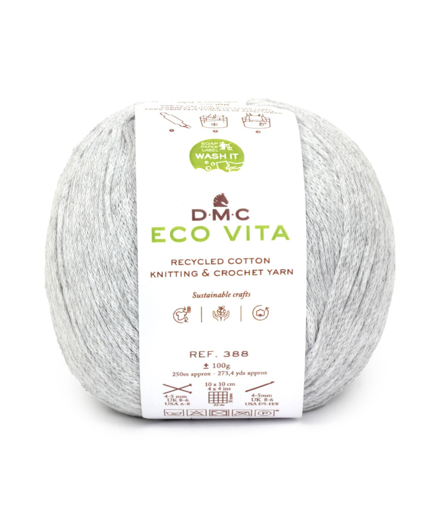 Gomitoli ECO VITA Knitting & Crochet Yarn 100gr GRIGIO CHIARO n110