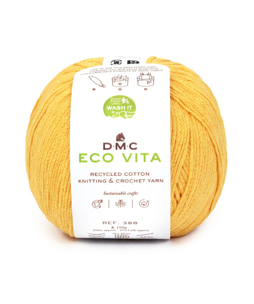 Gomitoli ECO VITA Knitting & Crochet Yarn 100gr. GIALLO n009