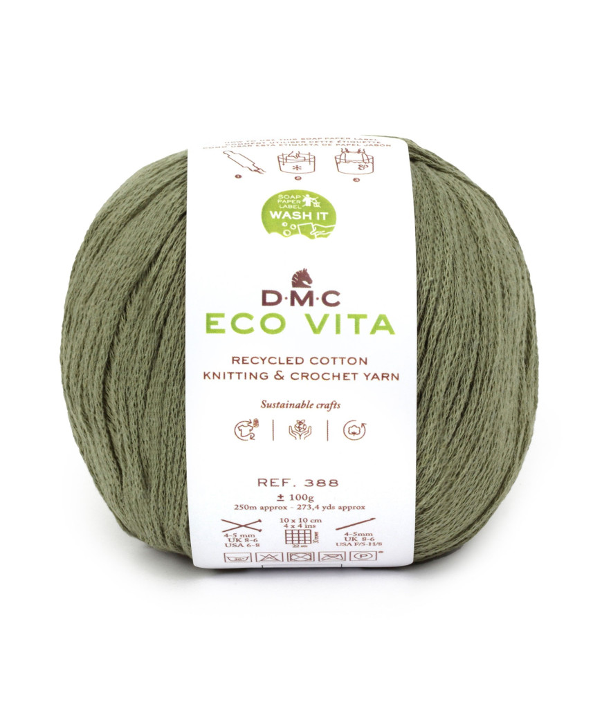 Gomitoli ECO VITA Knitting & Crochet Yarn 100gr. VERDE TÉ n198