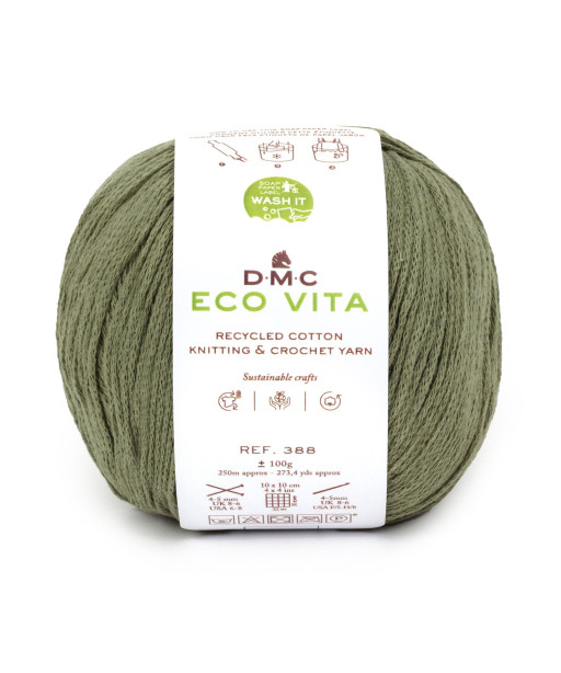 Gomitoli ECO VITA Knitting & Crochet Yarn 100gr. VERDE TÉ n198