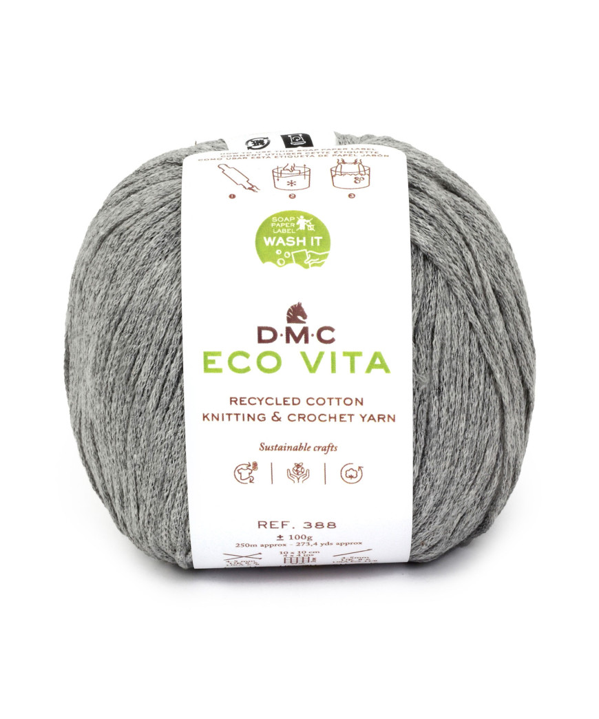 Gomitoli ECO VITA Knitting & Crochet Yarn 100gr. GRIGIO MEDIO n112