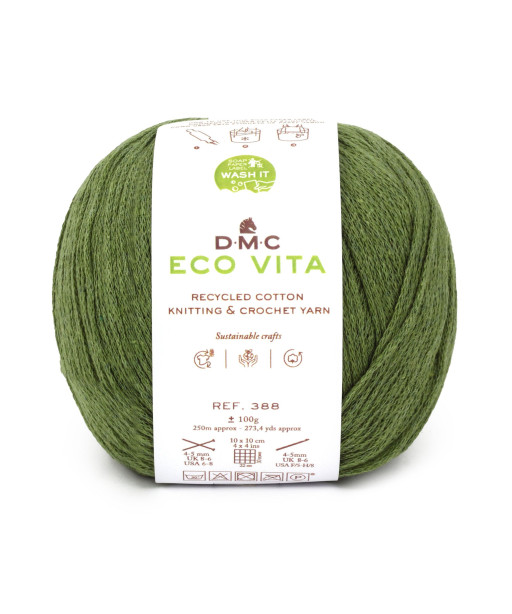 Gomitoli ECO VITA Knitting & Crochet Yarn 100gr. VERDE n018