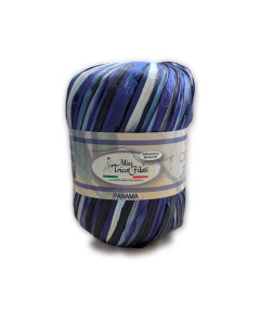 Rafia naturale 100% viscosa da fibre di legno, 50gr. MIX BLU n°10