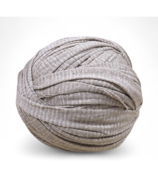 Fettuccia per borsa in pallina, 300gr. cotone BEIGE RIGHE