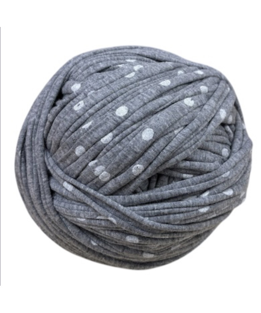 Fettuccia per borsa in pallina, 300gr. cotone POIS GRIGIO